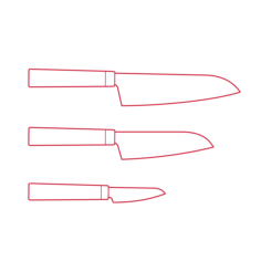 Objects Kitchen Knives Ikea Forslag 3 Piece Knife Set Digital Sketch Svg Design, Free Vectors File
